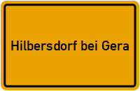 City Sign Hilbersdorf bei Gera