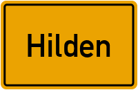 Ortsschild von Stadt Hilden in Nordrhein-Westfalen