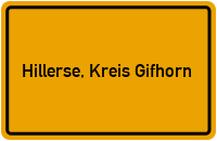 Ortsschild von Gemeinde Hillerse, Kreis Gifhorn in Niedersachsen