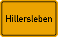 Ortsschild von Gemeinde Hillersleben in Sachsen-Anhalt