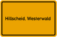 City Sign Hillscheid, Westerwald