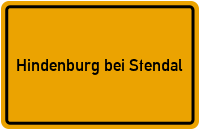 City Sign Hindenburg bei Stendal