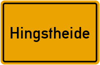 Ortsschild von Gemeinde Hingstheide in Schleswig-Holstein