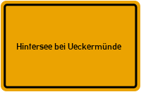 City Sign Hintersee bei Ueckermünde