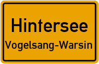 Dorfstraße in HinterseeVogelsang-Warsin