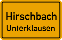 Straßenverzeichnis Hirschbach Unterklausen