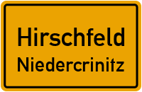 Talstraße in HirschfeldNiedercrinitz