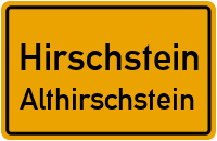 Bahraer Straße in HirschsteinAlthirschstein