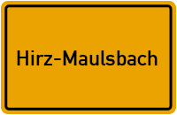 Ortsschild von Gemeinde Hirz-Maulsbach in Rheinland-Pfalz