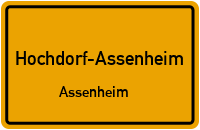 Straßenverzeichnis Hochdorf-Assenheim Assenheim