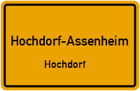 Straßenverzeichnis Hochdorf-Assenheim Hochdorf