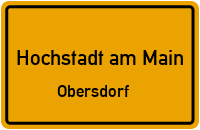 Obersdorfer Straße in Hochstadt am MainObersdorf