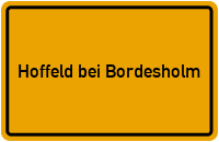 Ortsschild Hoffeld bei Bordesholm