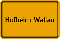 Ortsschild Hofheim-Wallau