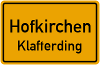 Straßen in Hofkirchen Klafterding