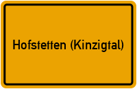 Ortsschild von Gemeinde Hofstetten (Kinzigtal) in Baden-Württemberg
