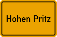 Ortsschild von Hohen Pritz in Mecklenburg-Vorpommern