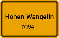 Straßen in 17194 Hohen Wangelin