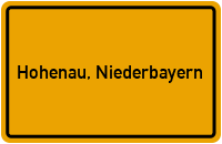 City Sign Hohenau, Niederbayern