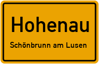 Straßenverzeichnis Hohenau Schönbrunn am Lusen