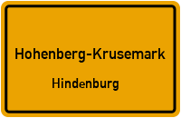 Breite Straße in Hohenberg-KrusemarkHindenburg