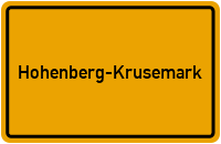 City Sign Hohenberg-Krusemark