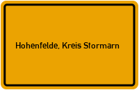 City Sign Hohenfelde, Kreis Stormarn