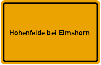 Ortsschild Hohenfelde bei Elmshorn