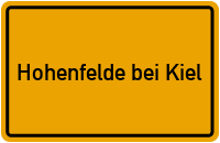 City Sign Hohenfelde bei Kiel