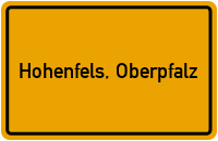 City Sign Hohenfels, Oberpfalz