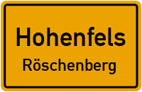 Straßen in Hohenfels Röschenberg