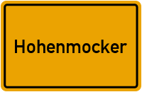 Ortsschild von Gemeinde Hohenmocker in Mecklenburg-Vorpommern