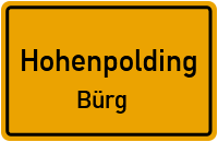 Straßen in Hohenpolding Bürg