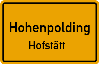 Straßen in Hohenpolding Hofstätt