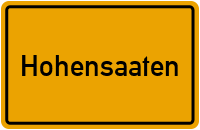 City Sign Hohensaaten