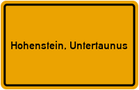 City Sign Hohenstein, Untertaunus