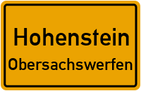 Oberharzstraße in HohensteinObersachswerfen