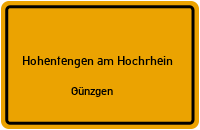 Grenzstraße in Hohentengen am HochrheinGünzgen