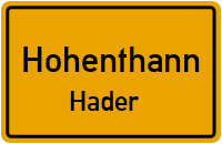 Hader in HohenthannHader