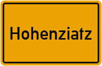 Ortsschild von Hohenziatz in Sachsen-Anhalt