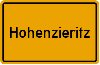 Ortsschild von Hohenzieritz in Mecklenburg-Vorpommern