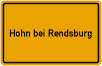 City Sign Hohn bei Rendsburg