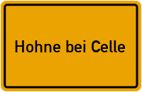 Ortsschild Hohne bei Celle