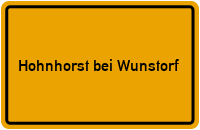 City Sign Hohnhorst bei Wunstorf