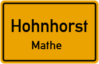 Mathestraße in HohnhorstMathe