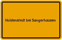 City Sign Holdenstedt bei Sangerhausen