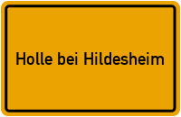 City Sign Holle bei Hildesheim