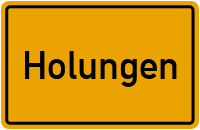 Ortsschild von Gemeinde Holungen in Thüringen