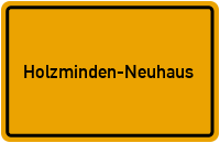 Ortsschild Holzminden-Neuhaus