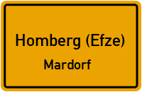 Straßen in Homberg (Efze) Mardorf
